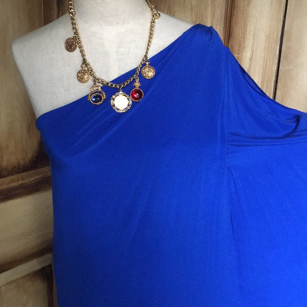 Blue Lagoon One shoulder Dress